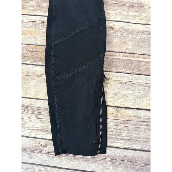 Athleta Delancey Moto Legging Womens Extra Small XS Track Pant Zip Ankle Travel - Picture 2 of 8